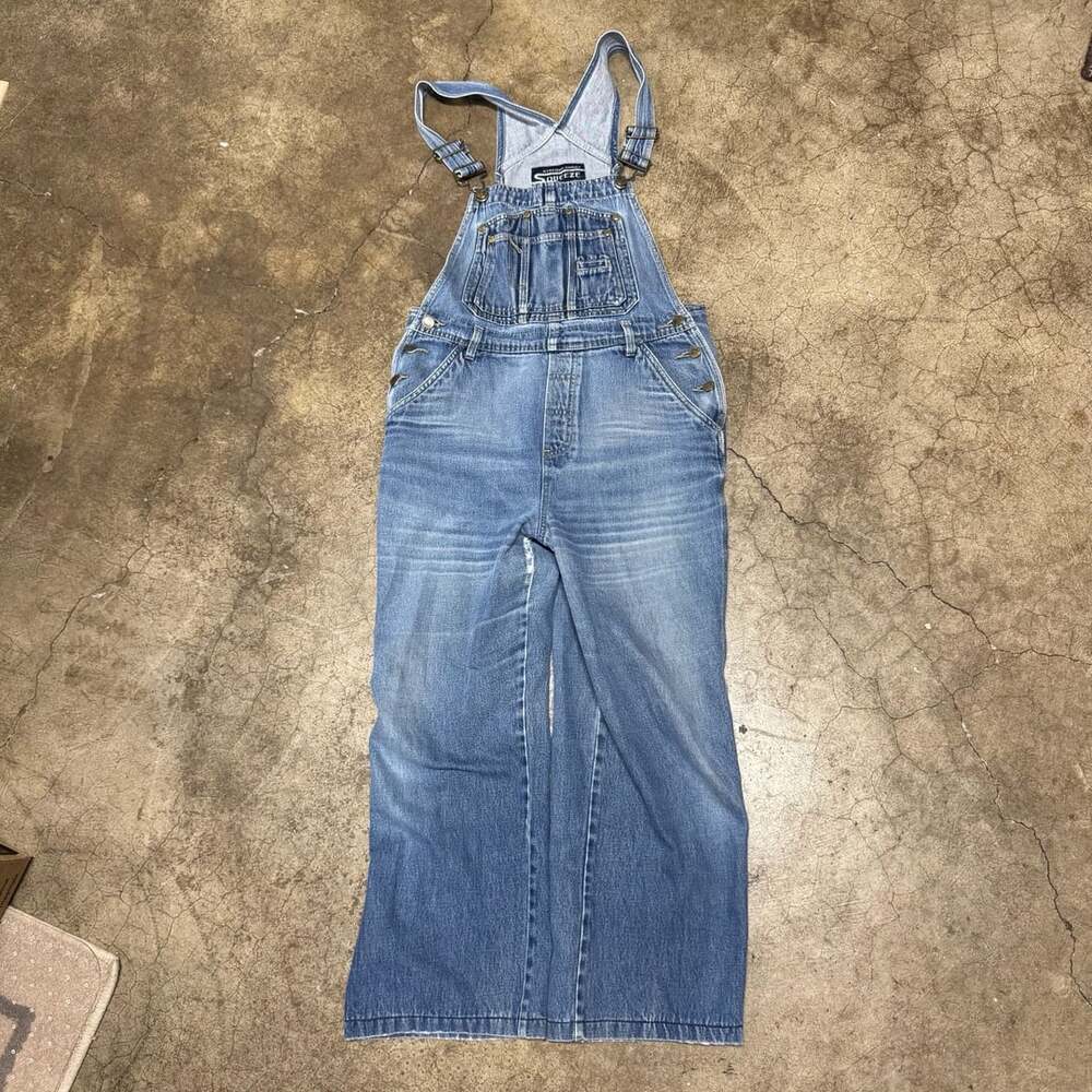 Stephen Hardy Squeeze y2k Vintage Denim Overalls Medium Wash Blue Utility
